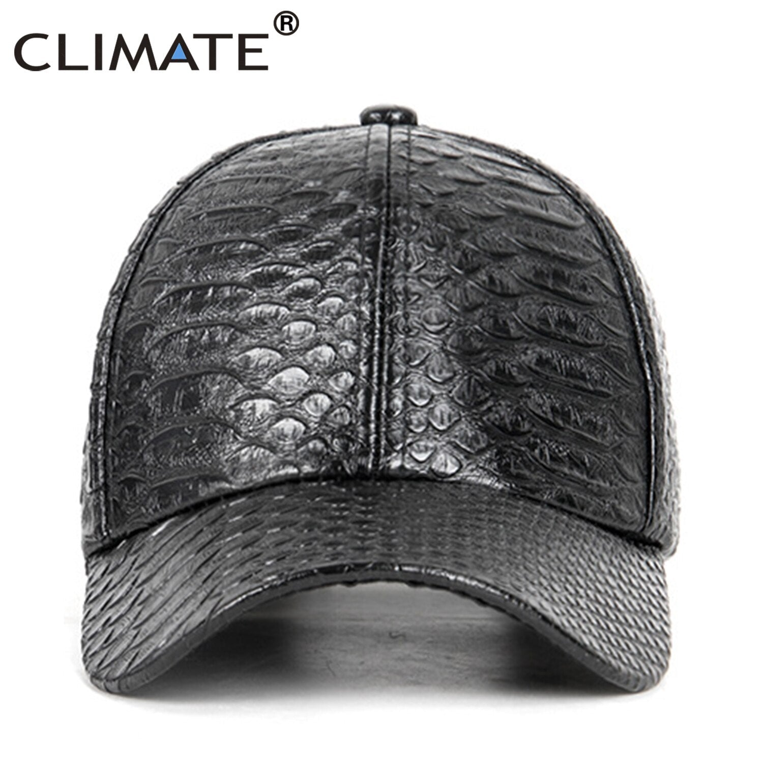 CLIMATE Crocodile Snak Skin Cap Street Dancer Hip Hop Cap Skin Rapper Solid Cap