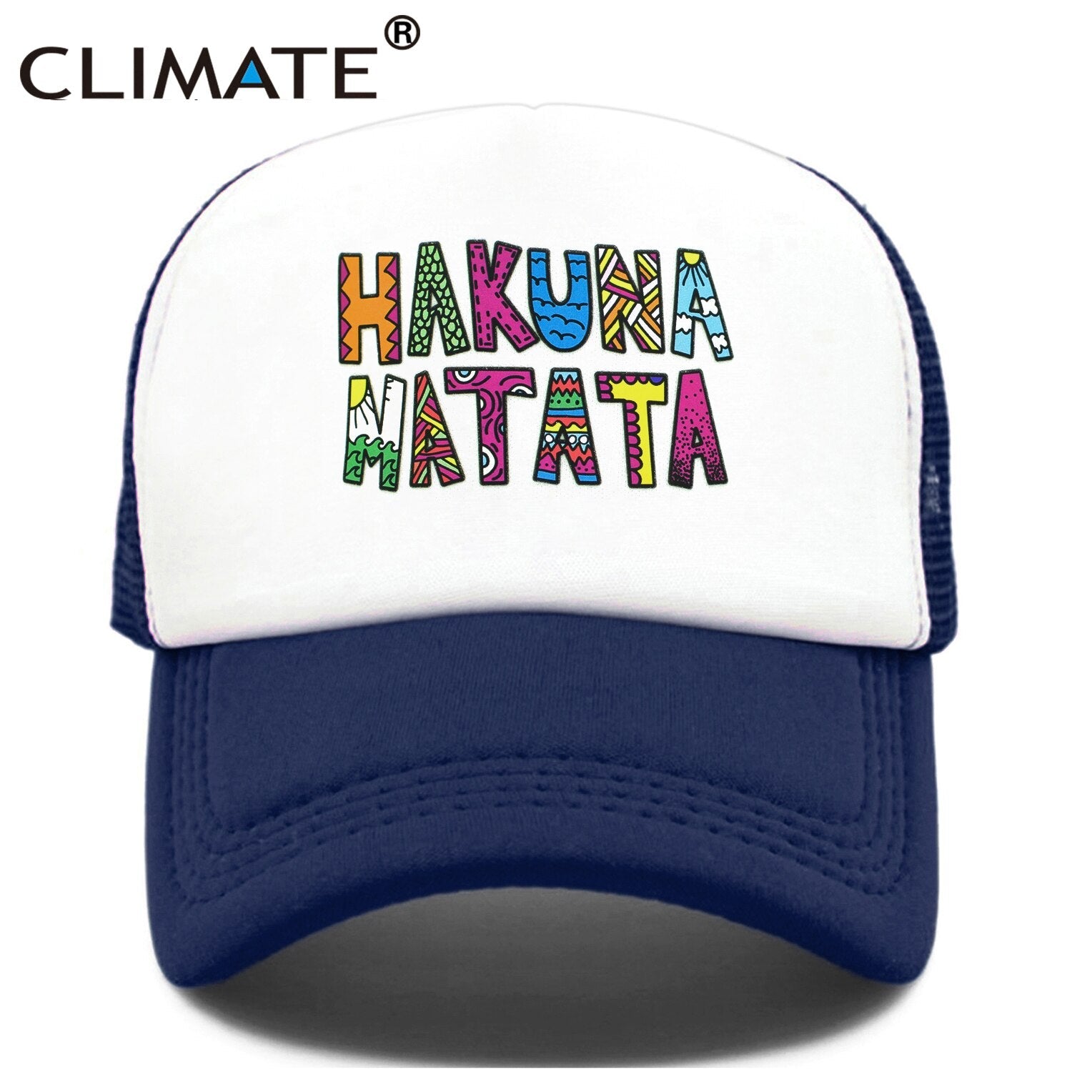 CLIMATE Hakuna Trucker Cap Funny Timon Pumba Hat Men Baseball Cap Cool Summer Mesh Trucker Cap Hat for Adult Kid