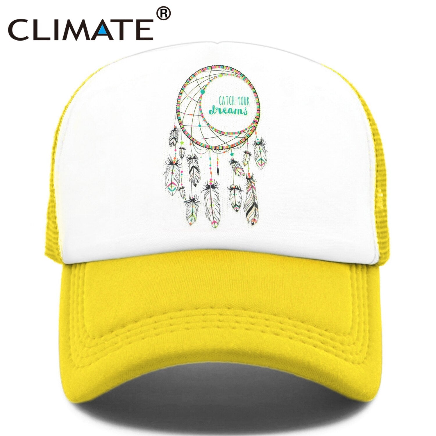 CLIMATE Catch Dream Catcher Cap Hat Dream Net DreamTrucker Cap Dreamcatcher Mesh Baseball Cap Hat for Men Women Youth