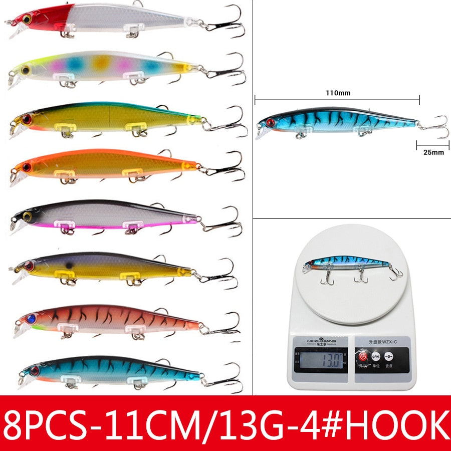 Jerkbait Minnow Hard Baits Fake Crankbait Fishing Lure Set Of Wobblers For Pike Trolling Tackle Artificial Bait Kit Swimbait Sea