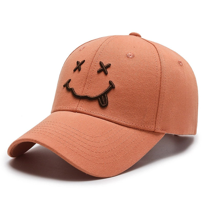 Cute Smile Baseball Cap Smiling Face Happy Dad Hat Casual Dad Baseball Cap Embroidery Cap Adjustable Snapback Hat Sport Sun Hats