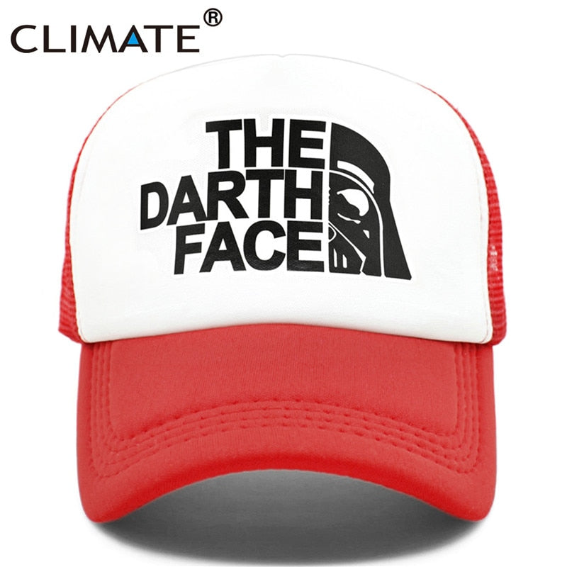 CLIMATE Darth Trucker Cap Star Cap Men Funny Face Hat Baseball Cap Cool Summer Mesh Net Cap Hat for Men