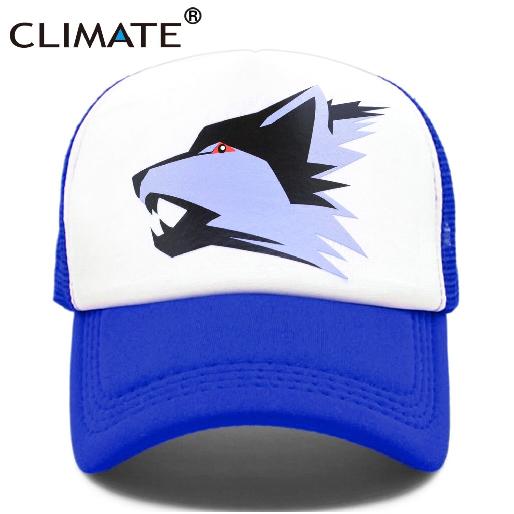 CLIMATE Wolf Trucker Cap Grey Wolves Hat Cap Men Cool Werewolf Lone Wolf Baseball Cap Hip Hop Mesh Trucker Cap Hat