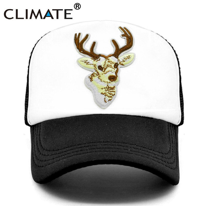 CLIMATE Hunt Hunting Cap Deer Elk Deer Trucker Cap Men Caribou Camouflage Hat Baseball Cap Summer Mesh Cap for Hunt Hunting