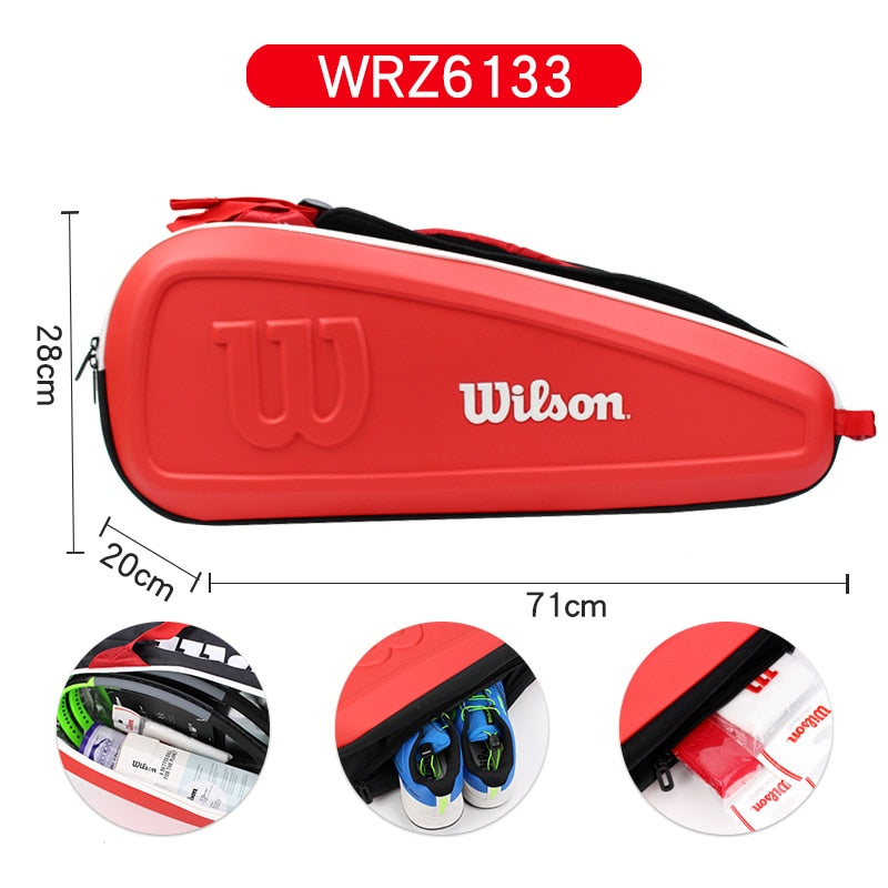 Wilson Teenagers Tennis Bag Travel Bag School Bags Sport Accessories Men Women Racket Bag Sports Backpack Athletic Bag