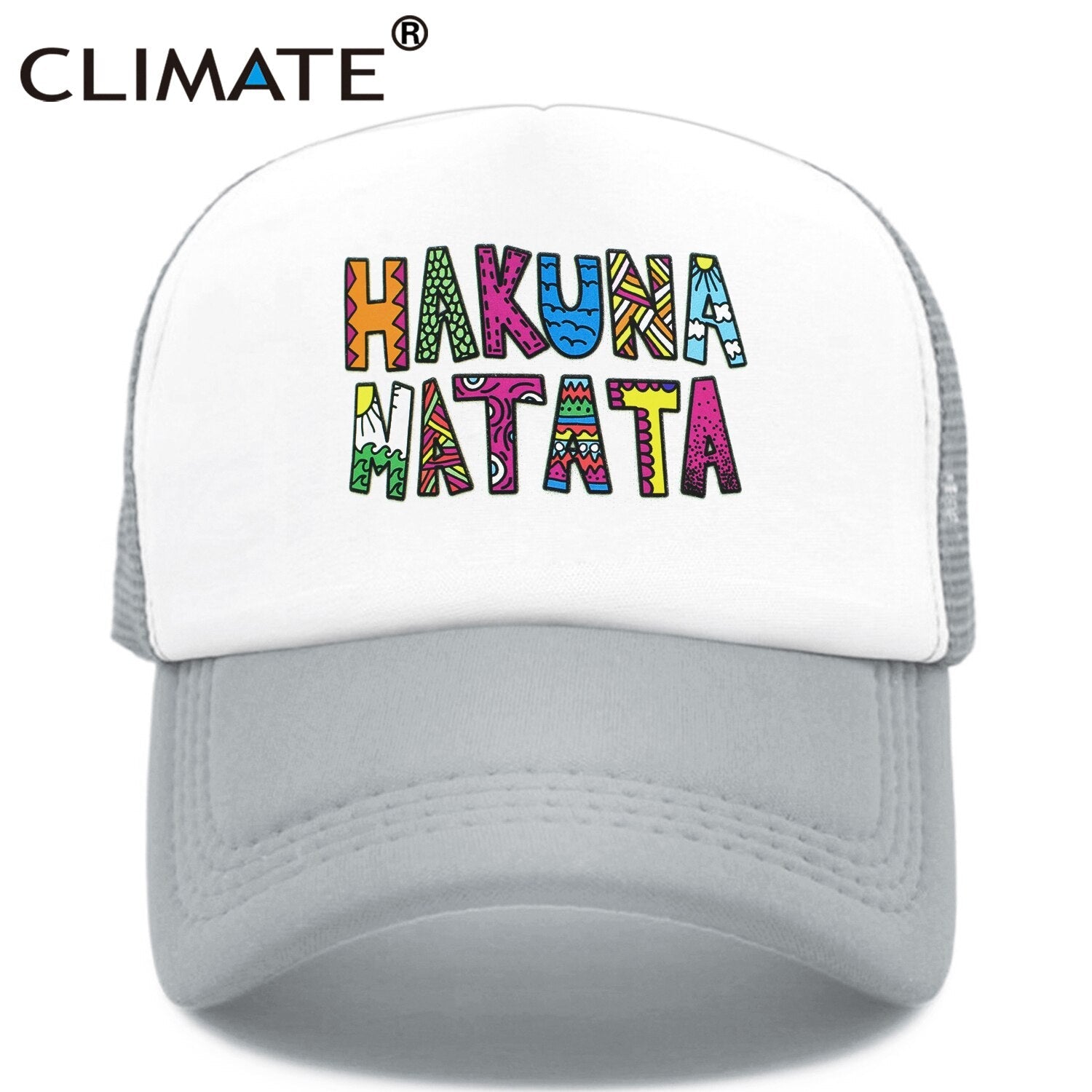 CLIMATE Hakuna Trucker Cap Funny Timon Pumba Hat Men Baseball Cap Cool Summer Mesh Trucker Cap Hat for Adult Kid