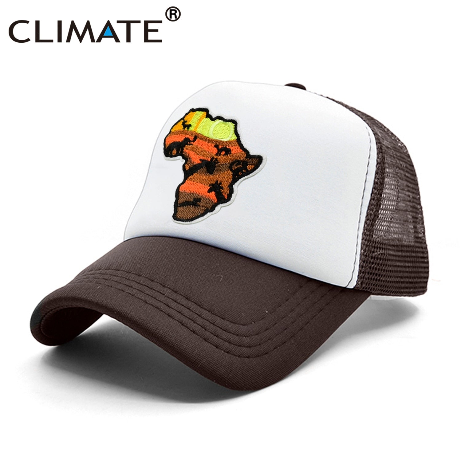 CLIMATE Africa African Trucker Cap Africatrek Africa Map Savanna Trip Tours Cap