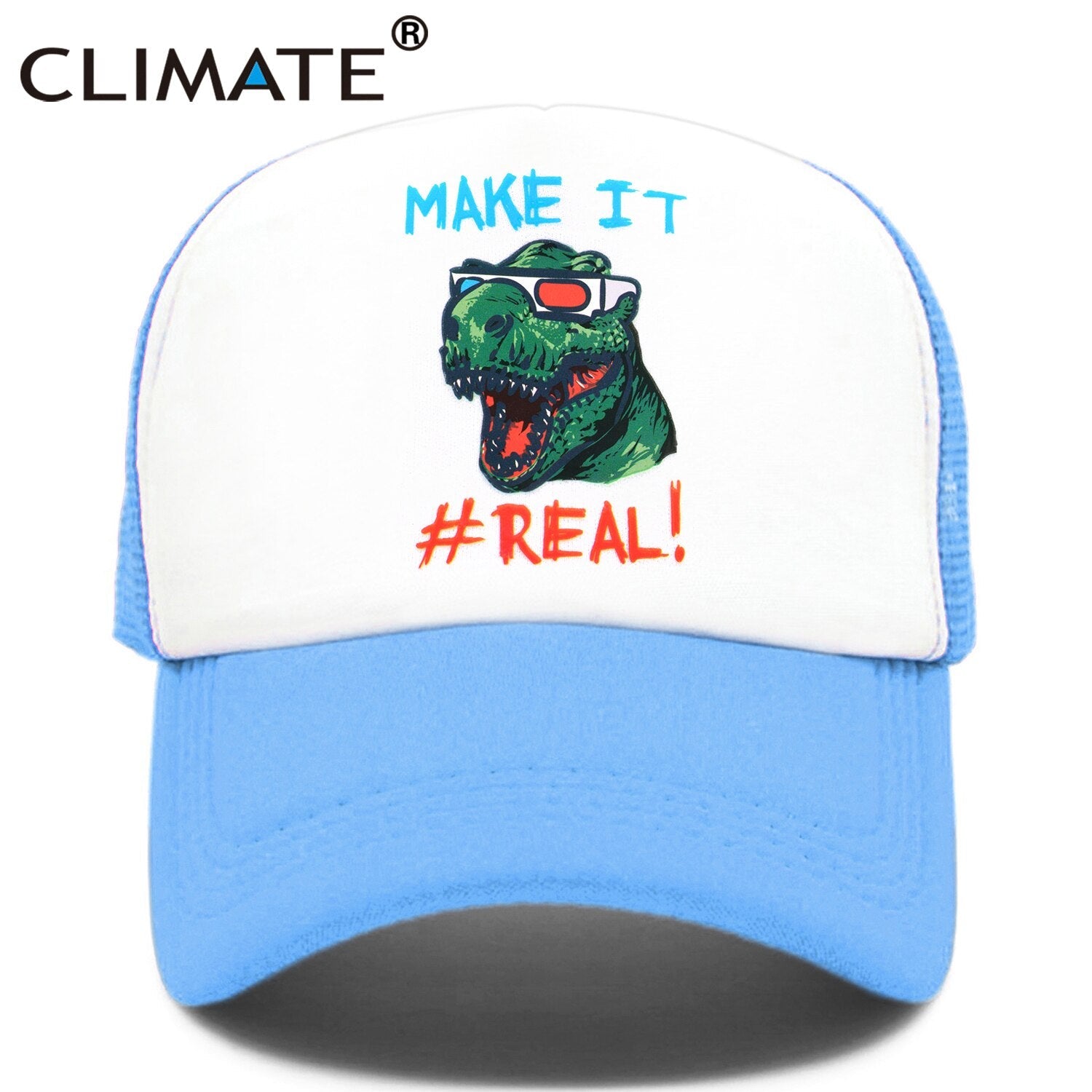 CLIMATE Funny  Jurassic Dinosaur Trucker Cap Men Funny Cool Trucker Cap Make it