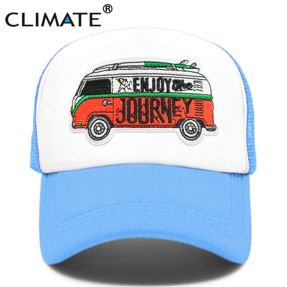 CLIMATE Road Trip Cap Drive Tour Trucker Cap Car Journey Vacation Mesh Cap Hip Hop Summer Hat Caps for Men Family Journey