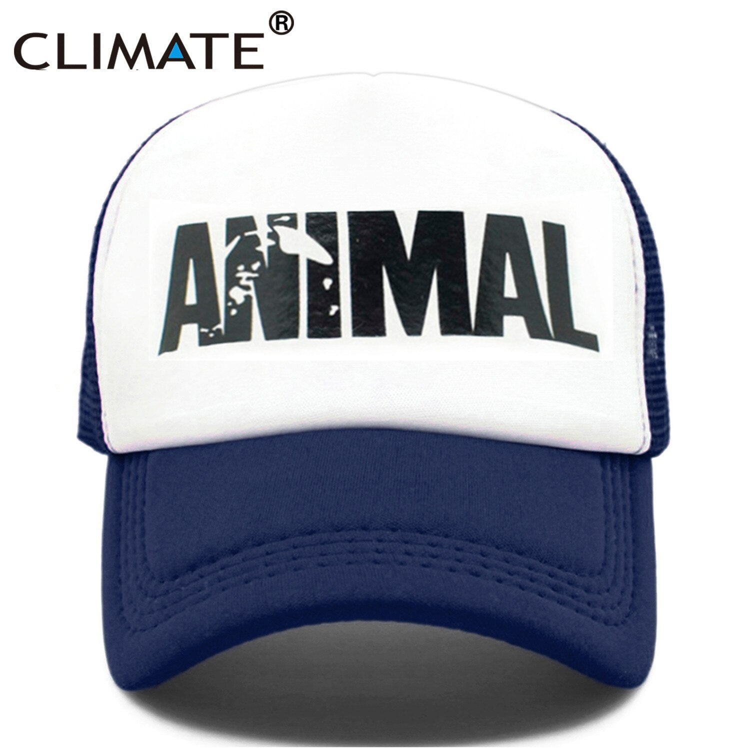 CLIMATE Fitness Fans Cap Cool GYM Trucker Cap Men Cap Fitness Fans Print Mesh Hat Body Building Muscle Sports Caps Hat for Men