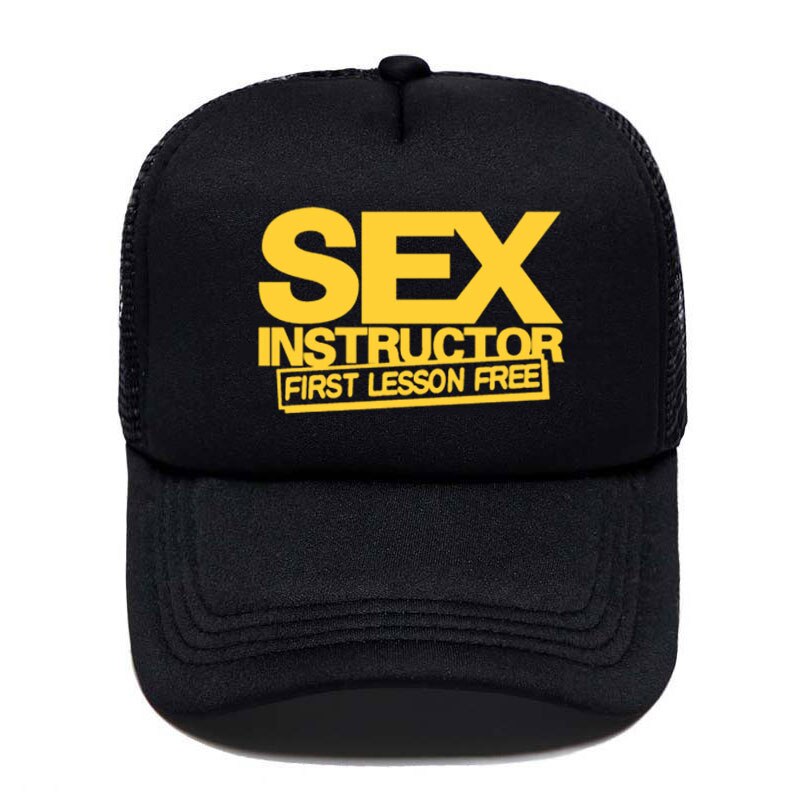 Sex Instructor Funny Creative Baseball Cap Casual Men Women Parent-child Hats Mesh Visor Outdoor Sun Hat Adjustable Caps