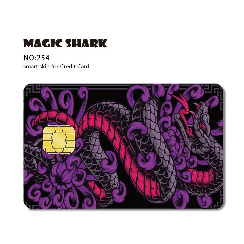 Magic Shark Hot Sale Attacking Giant Snake Dag Demon Slayer Cartoon Matte Credit Card Debit Card Sticker Film Skin Case Tape