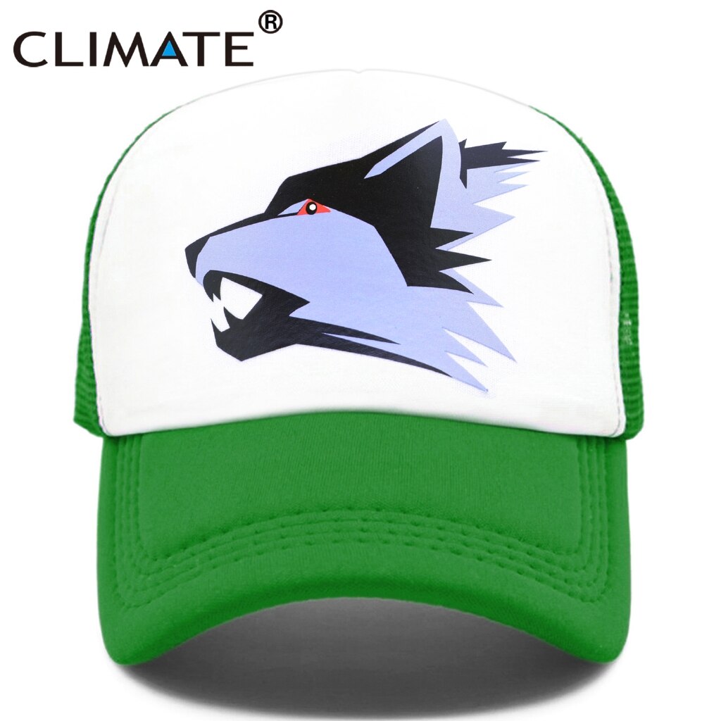 CLIMATE Wolf Trucker Cap Grey Wolves Hat Cap Men Cool Werewolf Lone Wolf Baseball Cap Hip Hop Mesh Trucker Cap Hat