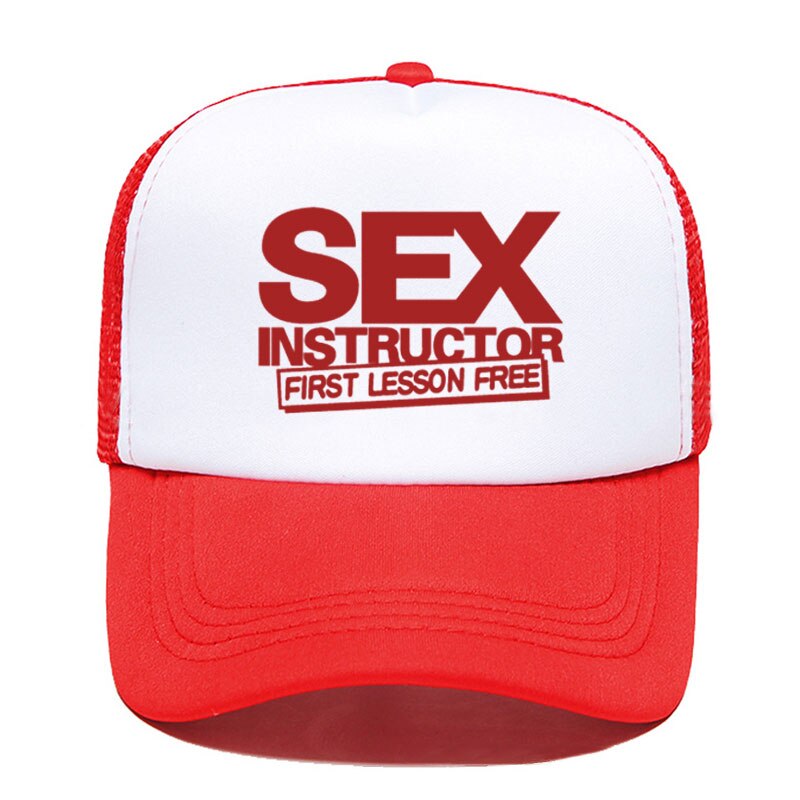 Sex Instructor Funny Creative Baseball Cap Casual Men Women Parent-child Hats Mesh Visor Outdoor Sun Hat Adjustable Caps