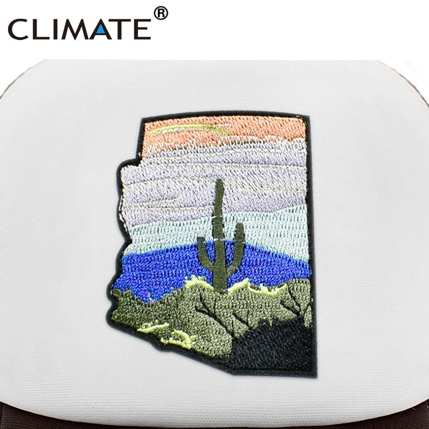 CLIMATE State of Arizon Trucker Cap Hat Desert Saguaro Cactus Mesh Cap Arizon Map Sights Cool Cap Hat for Men Women Youth Kid