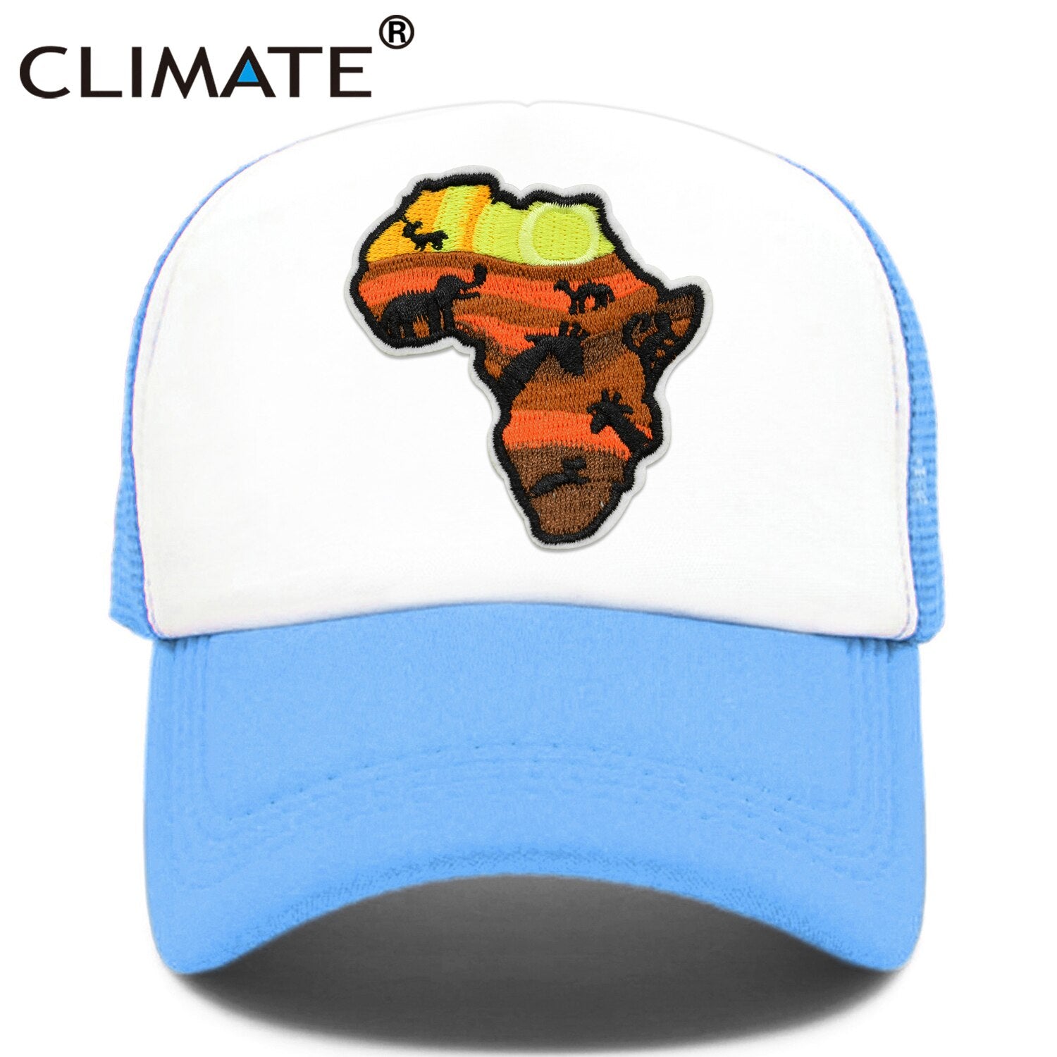 CLIMATE Africa African Trucker Cap Africatrek Africa Map Savanna Trip Tours Cap