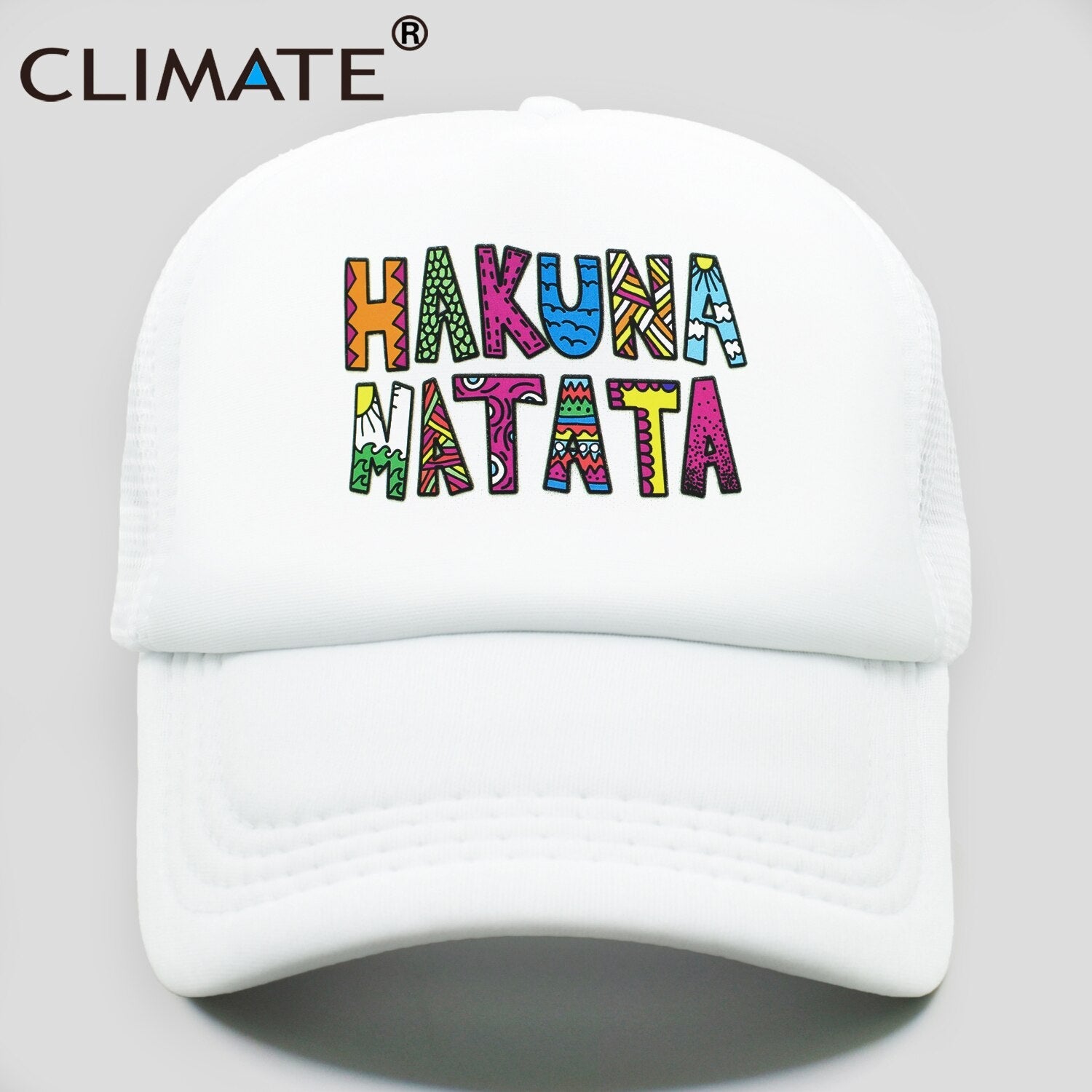 CLIMATE Hakuna Trucker Cap Funny Timon Pumba Hat Men Baseball Cap Cool Summer Mesh Trucker Cap Hat for Adult Kid