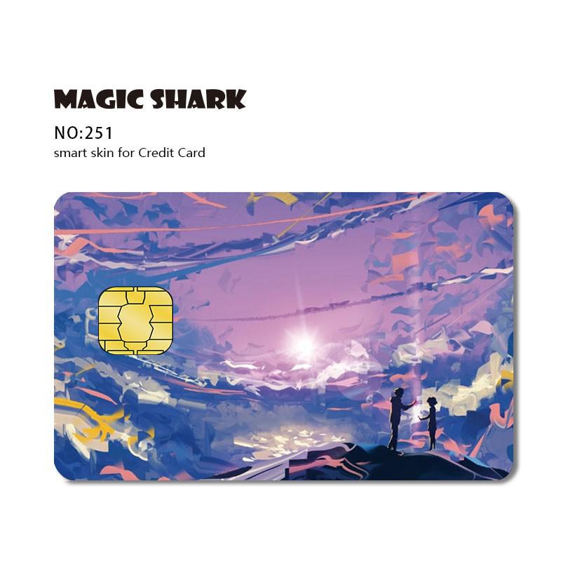 Magic Shark Hot Sale Attacking Giant Snake Dag Demon Slayer Cartoon Matte Credit Card Debit Card Sticker Film Skin Case Tape