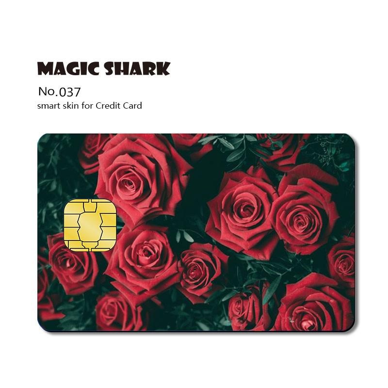 Magic Shark Matte 3M PVC Animie Skull Sticker Case Cover Skin Film for Credit Card Debt Card Small Big Chip