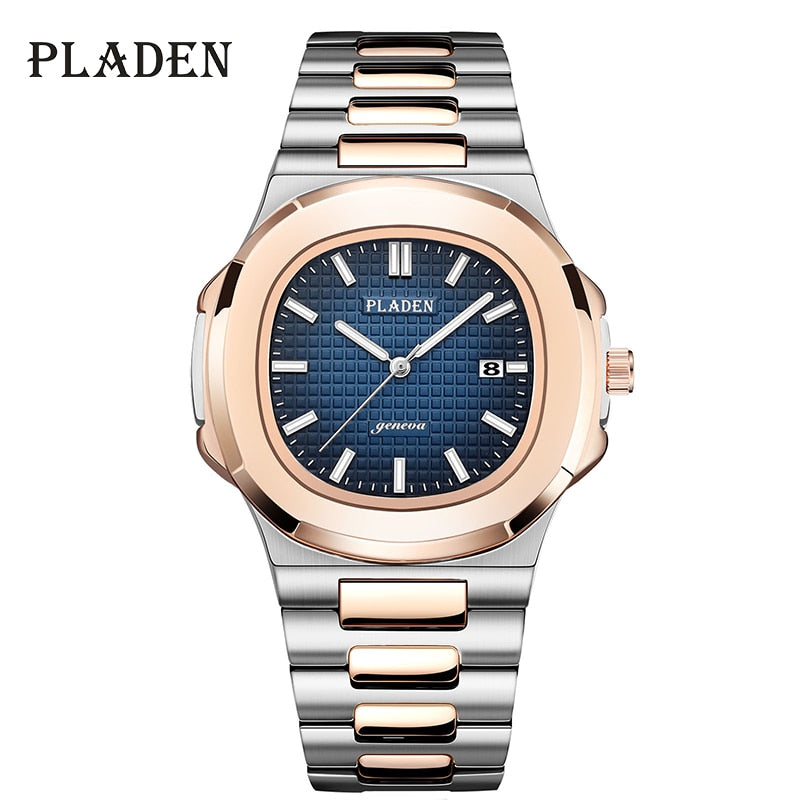 PLADEN Men's Watches Luxury Brand High Quality Steel Strap Clock For Male Fashion Waterproof Designer Diver Watch For Men 2022