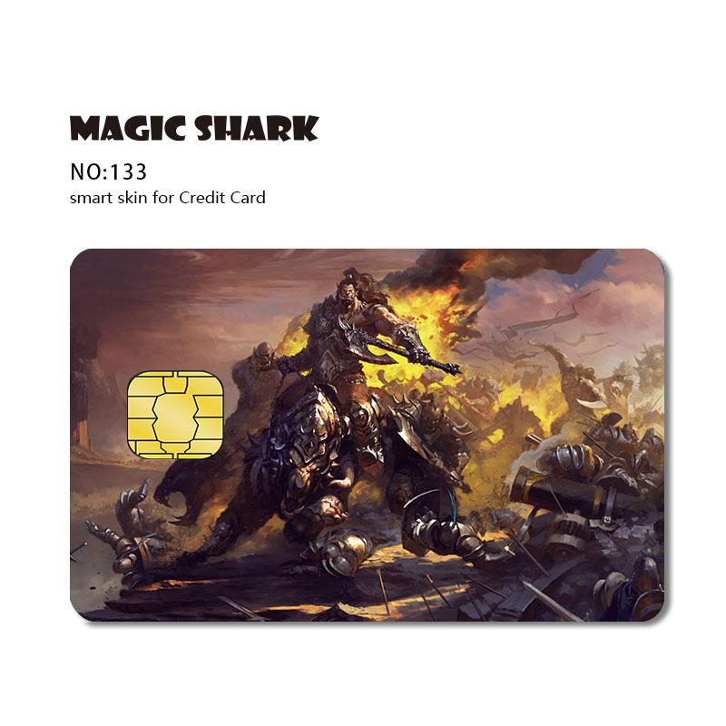 Magic Shark 3M PVC Stereo Army Tomb Raider Skull Diamond Skin Sticker Film for Credit Debt Card