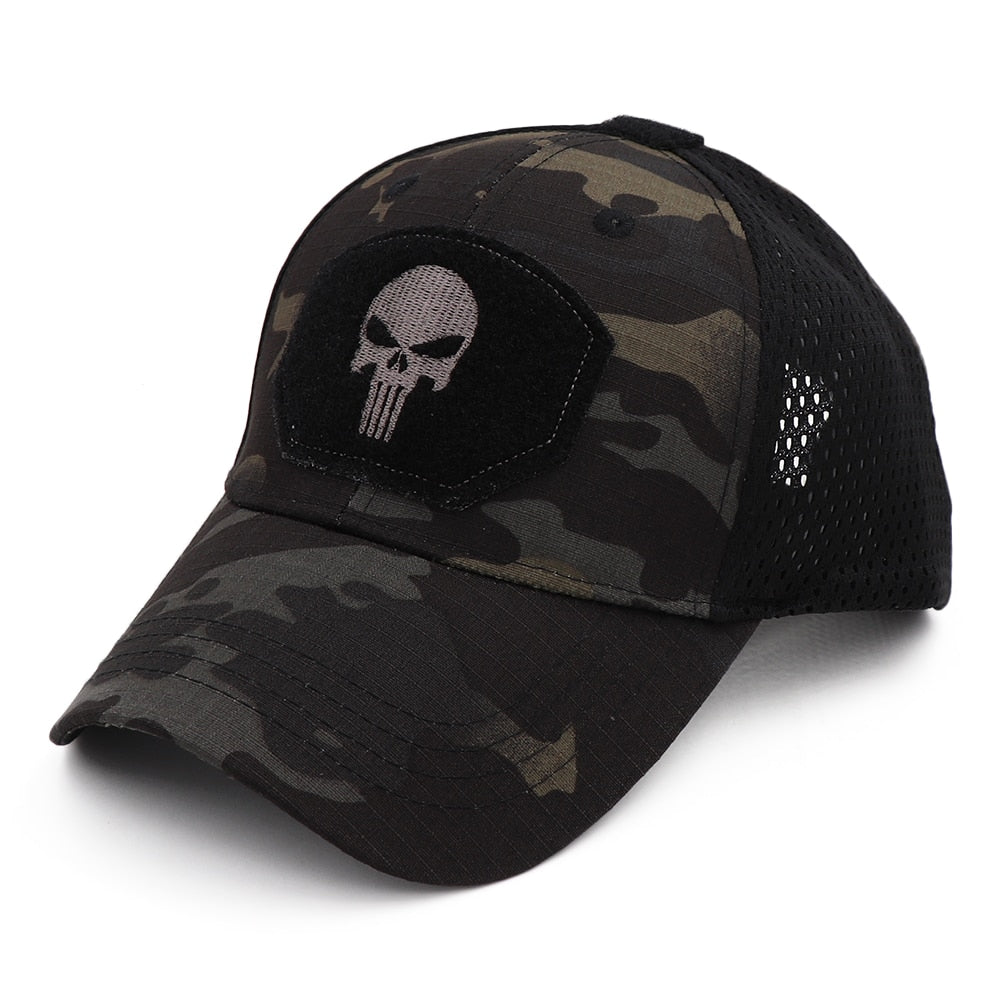 KOEP 2022 New Camo Punisher Baseball Cap Fishing Caps Men Outdoor Camouflage Jungle Hat Airsoft Tactical Hiking Casquette Hats