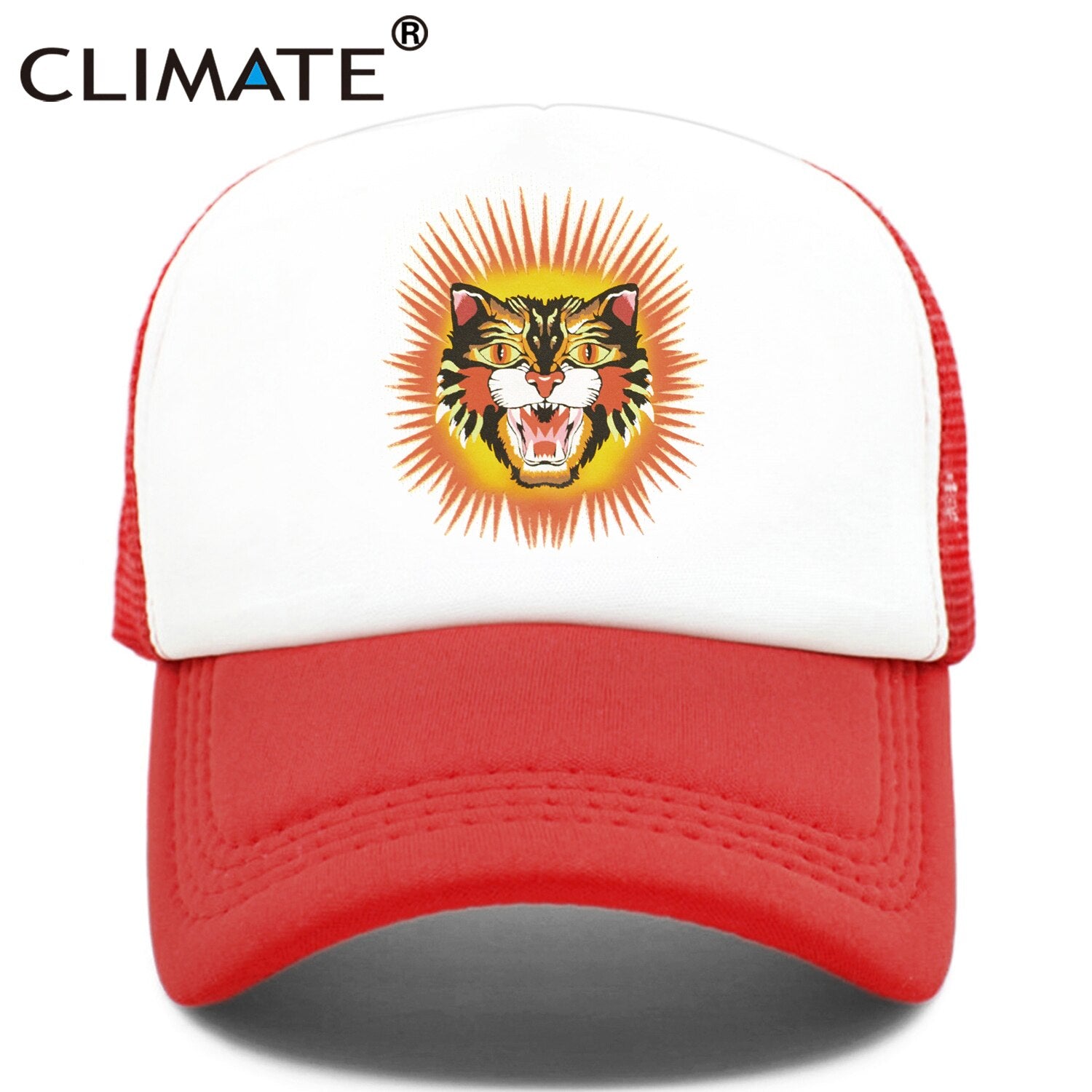 CLIMATE Cougar Tiger Leopard Trucker Cap Wildlife Cool Lion Cap Men Man Hip Hop