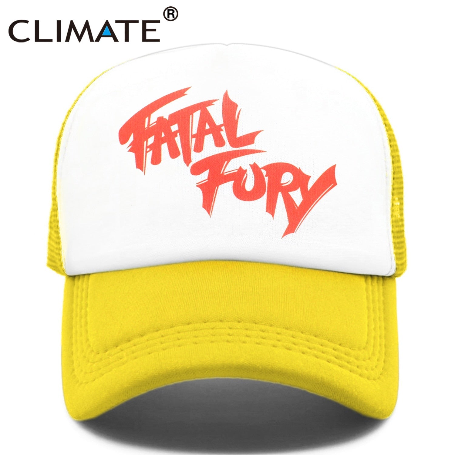 CLIMATE Terry Bogard Coser Cap FATAL Hat Trucker Cap Cosplay Coser Cap Hat  Summer Mesh Caps for Men Cosplay