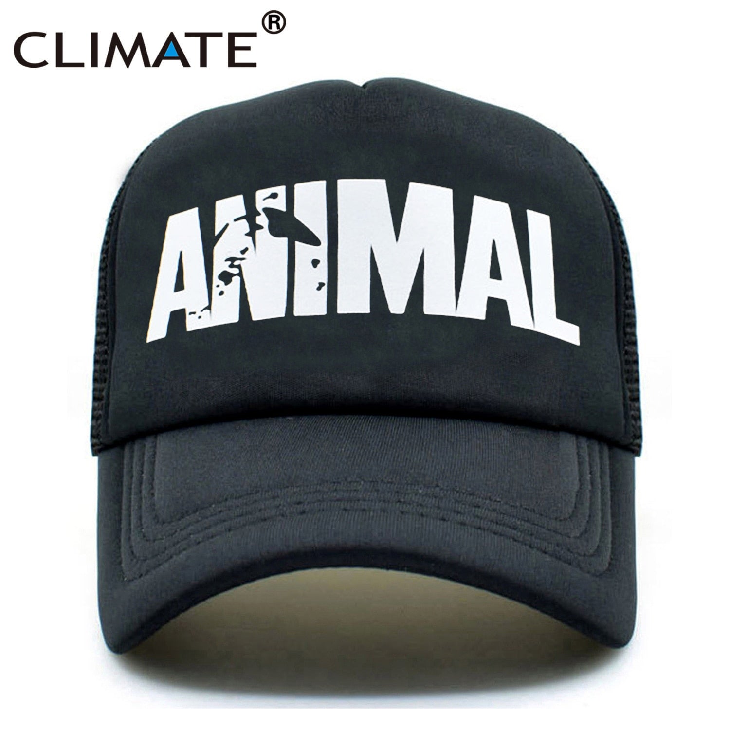 CLIMATE Fitness Fans Cap Cool GYM Trucker Cap Men Cap Fitness Fans Print Mesh Hat Body Building Muscle Sports Caps Hat for Men