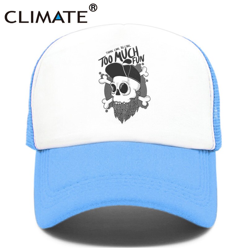 CLIMATE  Hip-hop Trucker Cap Youth Funny Skeleton RUDE Cap Hip Hop Hiphop Street Culture Cap Cool Skulls Summer Mesh Cap