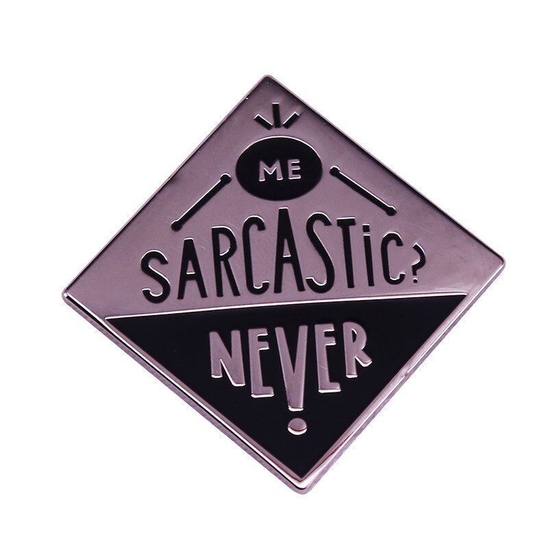 "I never satirize"-brooch interesting feminist badge personality geometric decorative accessories