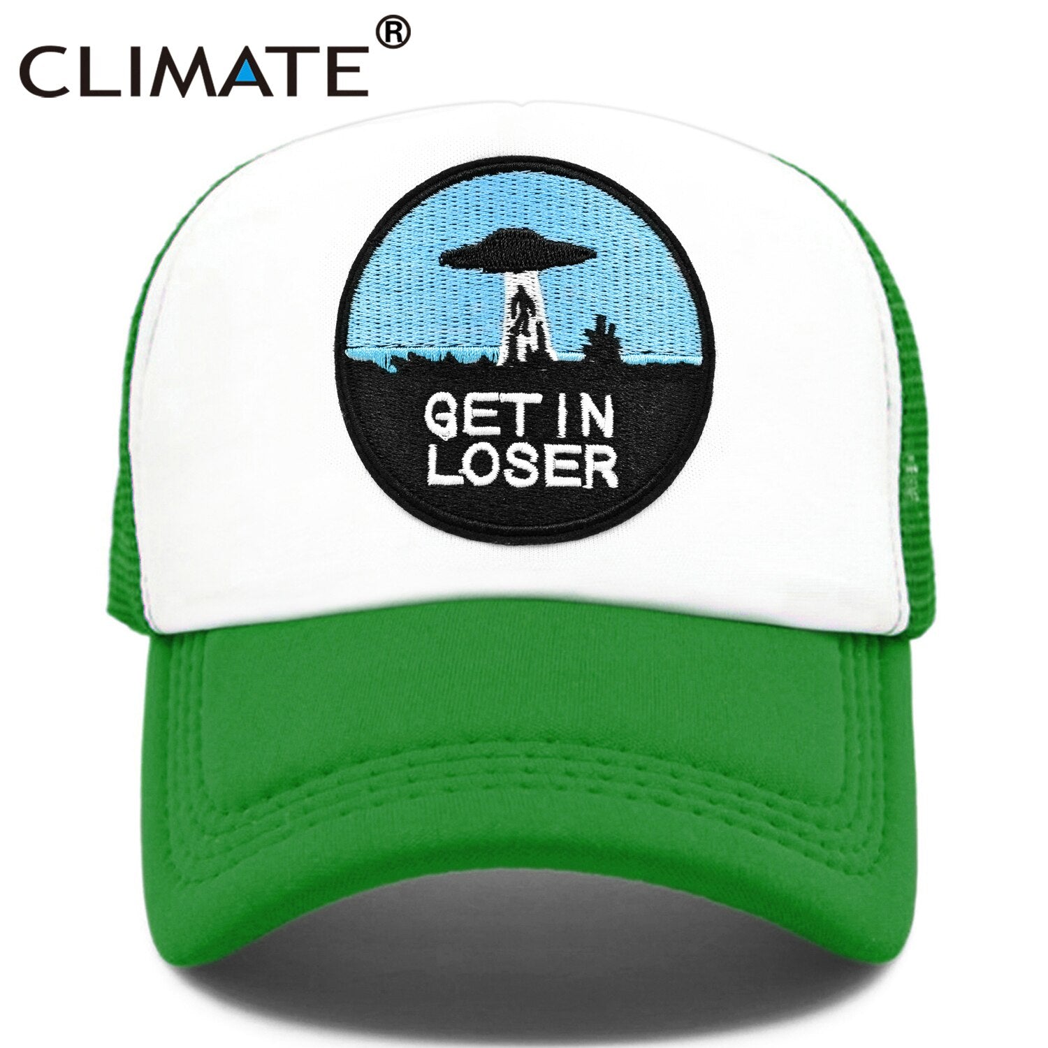 CLIMATE UFO Alien Cap Loser Trucker Cap Funny Get In UFO Loser Hat Baseball Cap