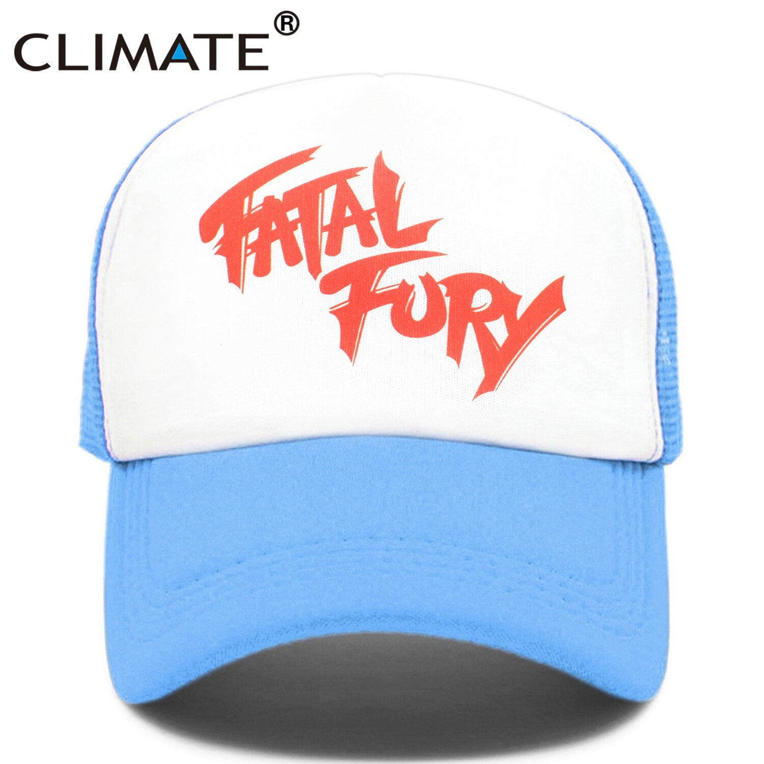 CLIMATE Terry Bogard Coser Cap FATAL Hat Trucker Cap Cosplay Coser Cap Hat  Summer Mesh Caps for Men Cosplay