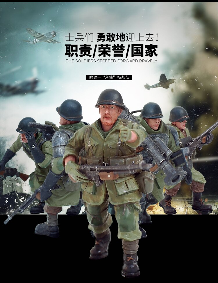 JOYTOY Action Figures (5PCS/Set) Grizzly Soldiers And GREAT APES Mecha Collection Figure Anime Gift Free Shipping