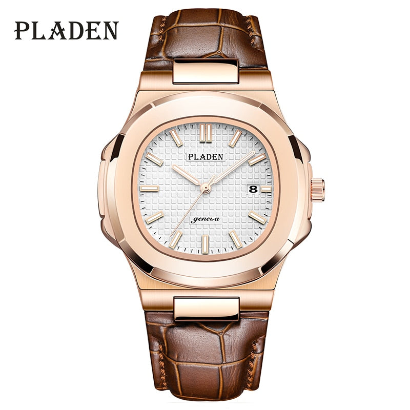 PLADEN Men's Watches Luxury Brand High Quality Steel Strap Clock For Male Fashion Waterproof Designer Diver Watch For Men 2022