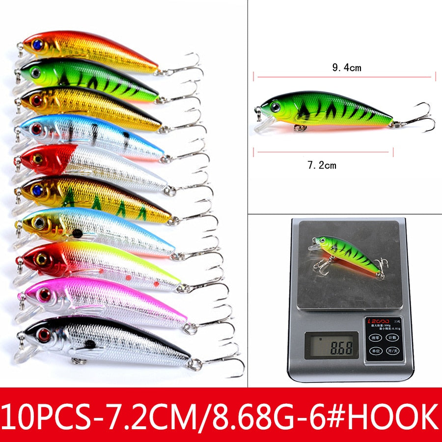 Jerkbait Minnow Hard Baits Fake Crankbait Fishing Lure Set Of Wobblers For Pike Trolling Tackle Artificial Bait Kit Swimbait Sea