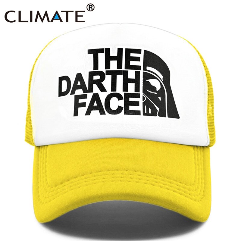 CLIMATE Darth Trucker Cap Star Cap Men Funny Face Hat Baseball Cap Cool Summer Mesh Net Cap Hat for Men