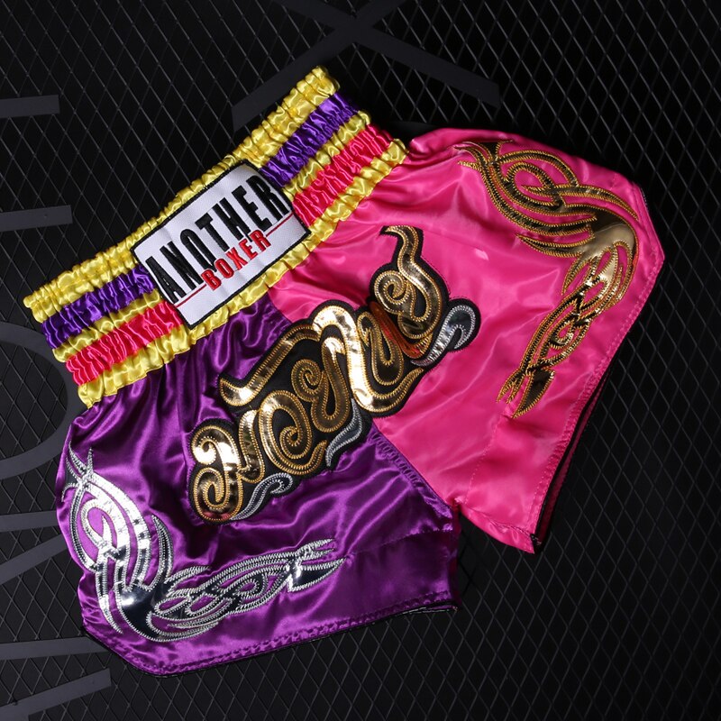 Anotherboxer Kids MMA Jujitsu Fight Grappling Men's Boxing Shorts kickboxing Fighting Pants Muay Thai sanda Martial Arts Boxeo