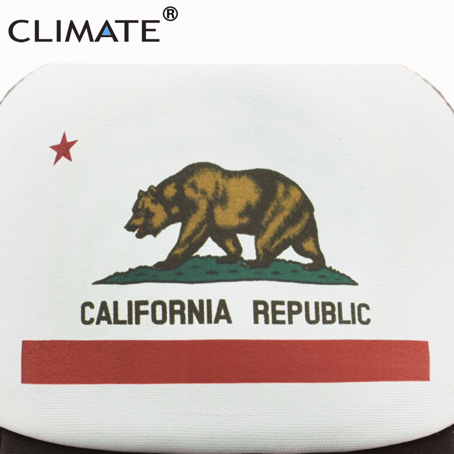 CLIMATE California Cap Male Man Men Hat Bear California Flag Trucker Cap Hip Hop Hat Cap Cool Summer Mesh Man Dad Cap Adult Kids