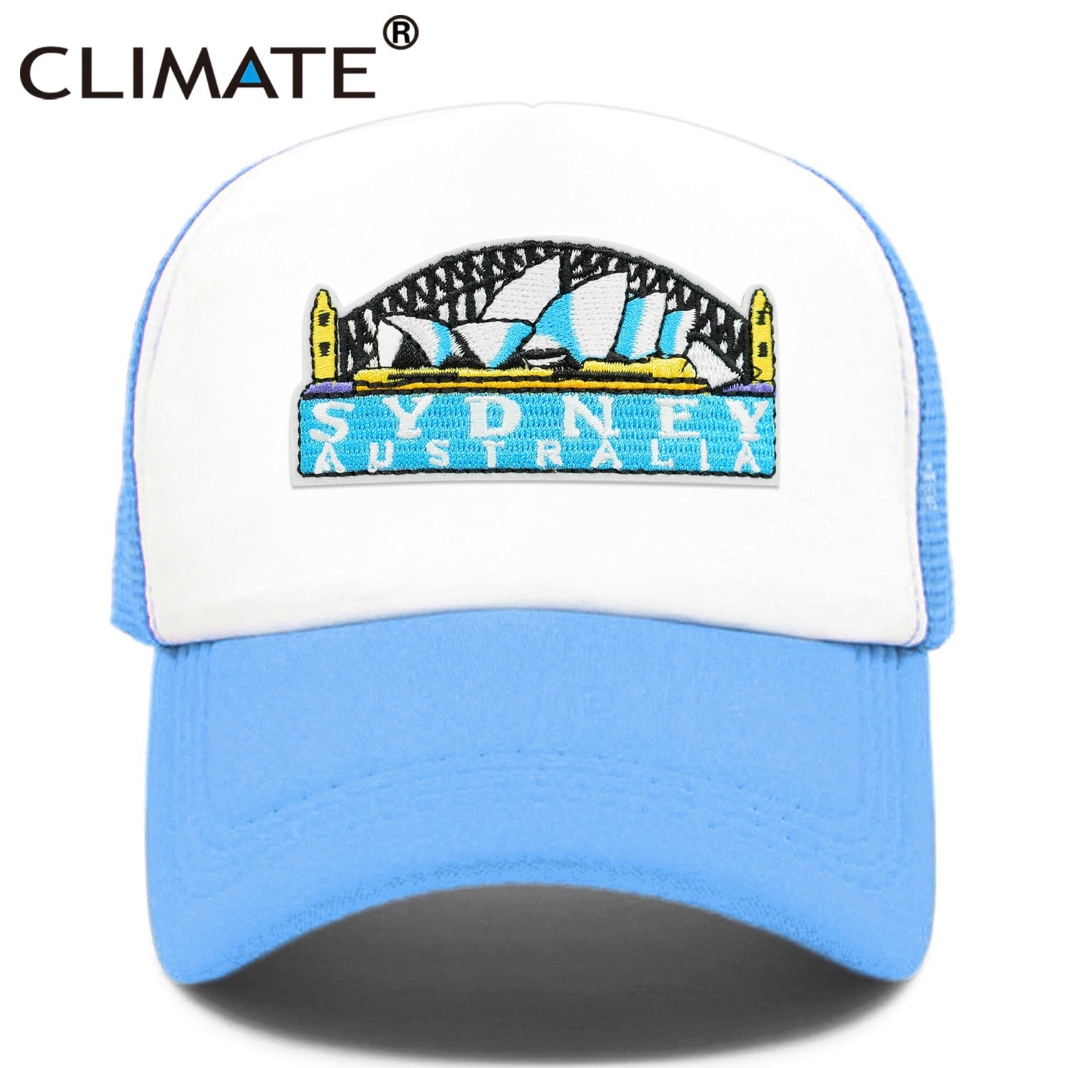 CLIMATE Sydney Australia Trucker Cap City Sydney Australian Trip Tours Cap Hat Cool Vacation Trucker Caps Mesh Cap Hat