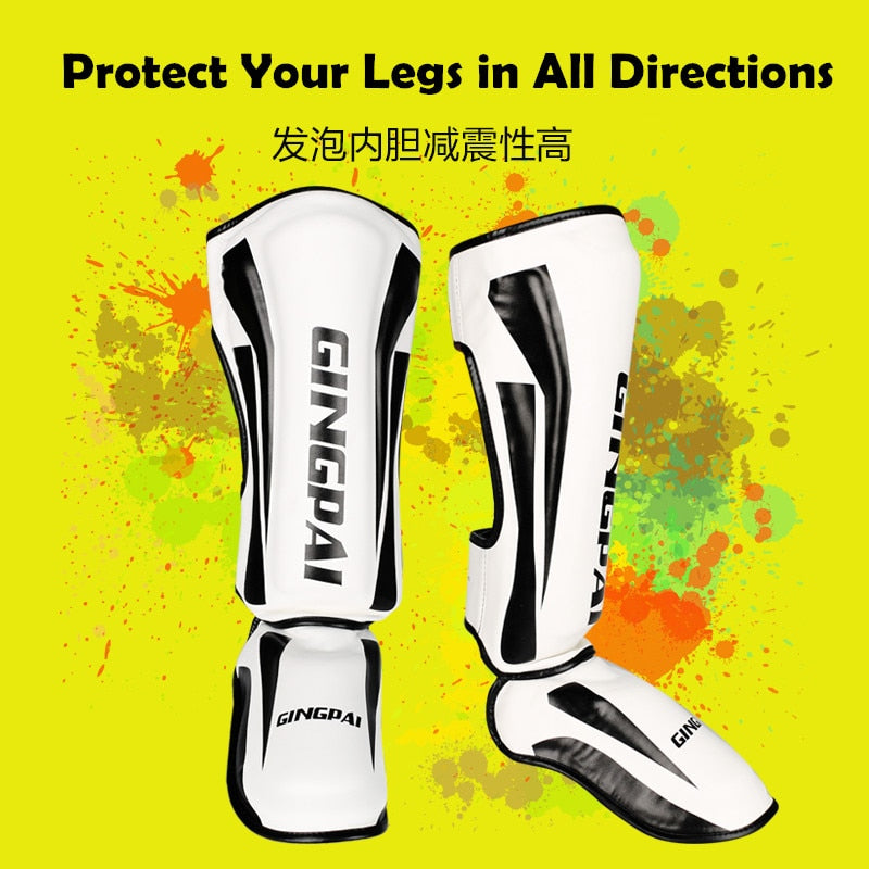 Youth/Adult MMA Boxing Leggings Calf Muay Thai Sanda Instep Training Game Ankle Protective Gear men women Mma Foot Shin guard