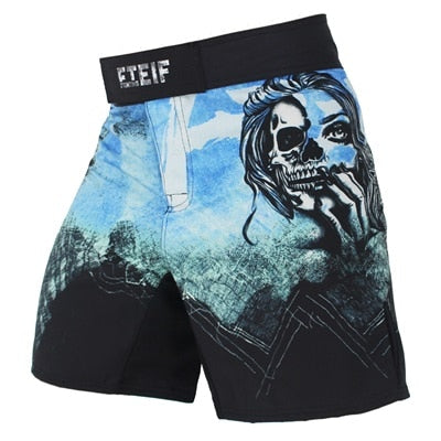 FTEIF MMA Breathable Fierce fighting Camouflage boxing shorts Tiger Muay Thai mma shorts kickboxing sanda short muay thai cheap