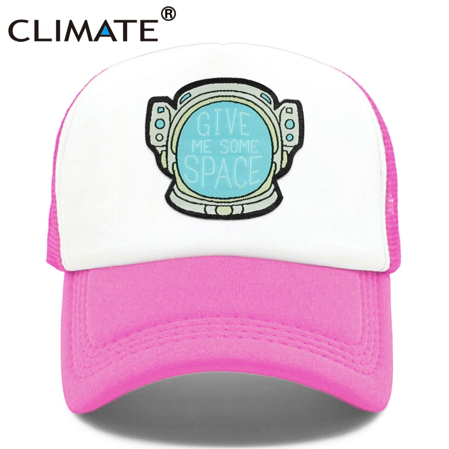 CLIMATE Give Me Some Space Cap Hat Spaceman Funny Outer Space Mesh Trucker Cap Spaceman Space Cool Summer Caps Hat for Men Women