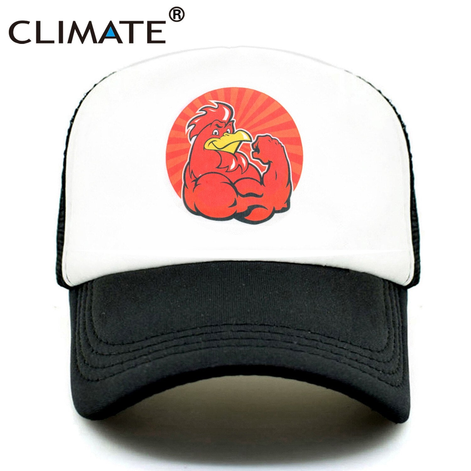 CLIMATE Fitness Robust Muscle Crocodile Cap Cool Men GYM Fitness Animal Cap Sport GYM  Fans Mesh Trucker Cap Body Building Cap