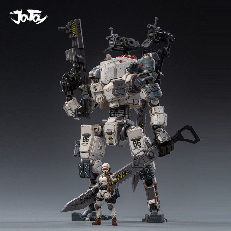 JOYTOY 23cm 1/25 Scale Collectible White/Gray/Camouflage 6 Color STEEL BONE ARMOR with Figure Doll Collection Toy