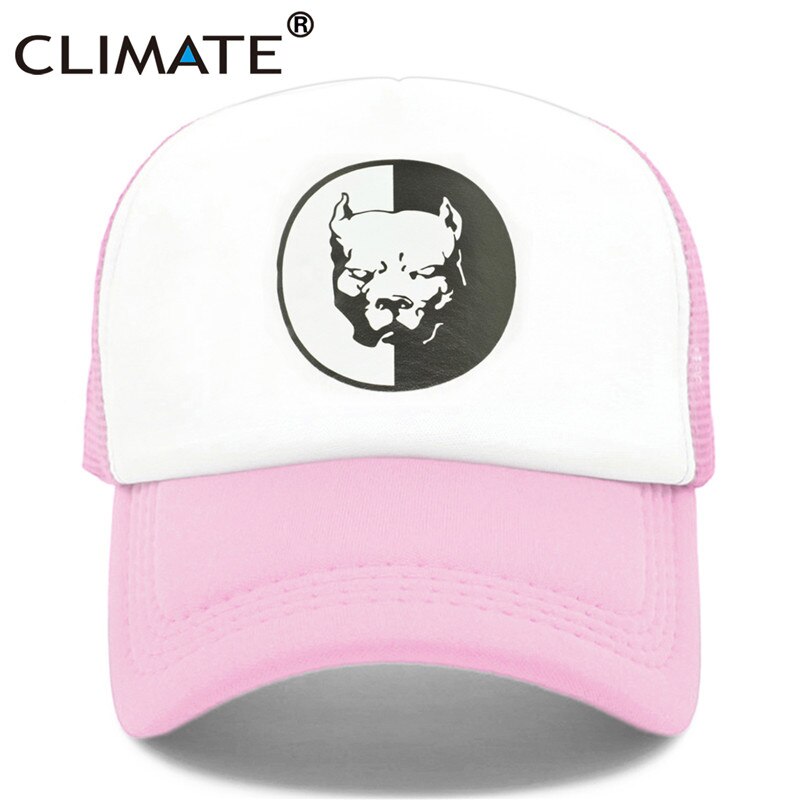 CLIMATE Cool Pitbull Trucker Caps Bully Super Hero Dog Summer Cap Cool Dog Mesh