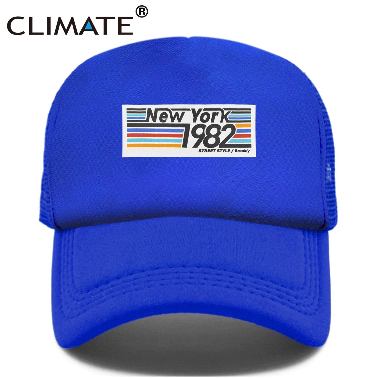 CLIMATE New York Trucker Cap Hat New York City 1982 Cool Mesh Cap Street Style Brooklyn Hip Hop Cap Hat for Men Women Youth