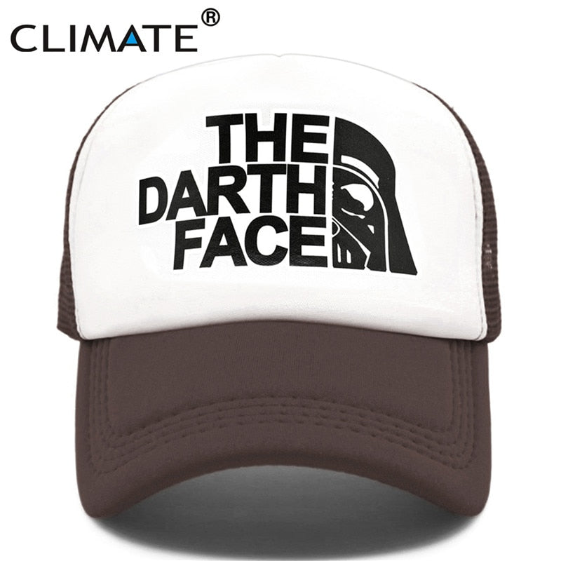 CLIMATE Darth Trucker Cap Star Cap Men Funny Face Hat Baseball Cap Cool Summer Mesh Net Cap Hat for Men