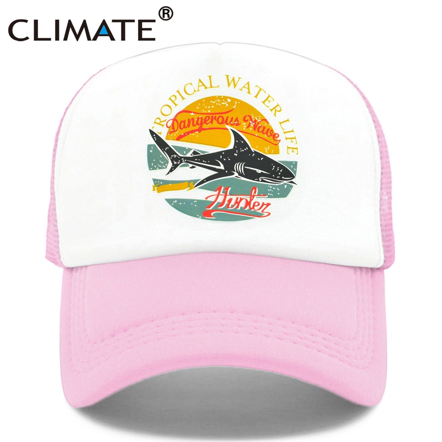 CLIMATE Shark Seaside Trucker Caps Hat Shark Hunt Surfing Men Caps Hip Hop Cool