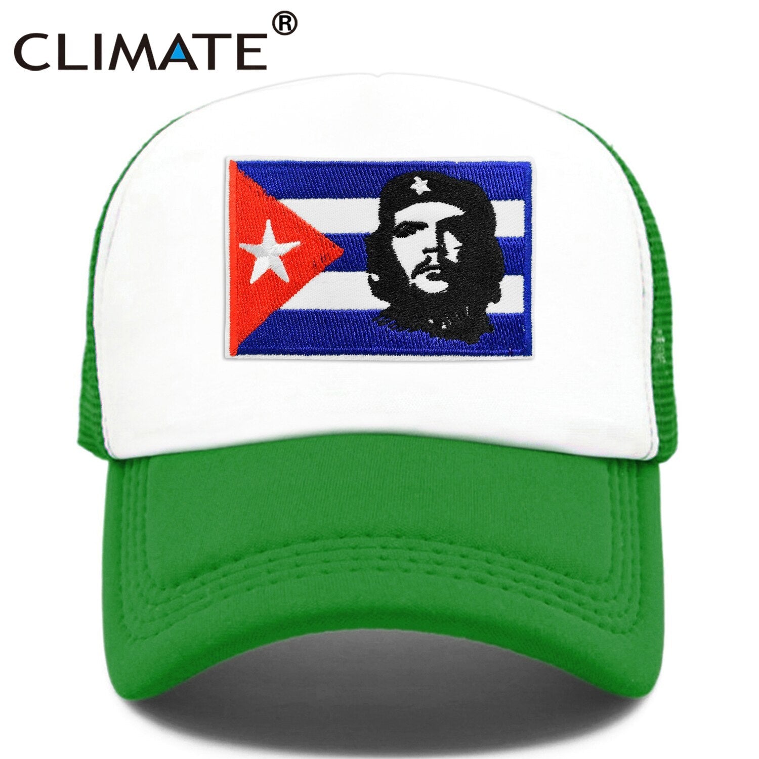 CLIMATE Che Guevara Trucker Cap Cuba Hero Cuba Flag Cap Che Ernesto Guevara Trucker Cap Hat Cap Cool Summer Mesh Trucker Cap